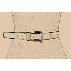CINTURA IN PELLE CON DOPPIA CUCITURA