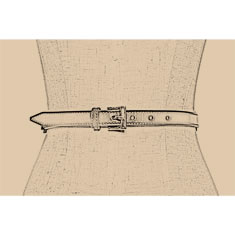CINTURA IN PELLE CON ATTACCHI METALLICI