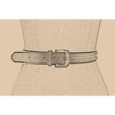 CINTURA IN PELLE CON CORNICE IN PELLE