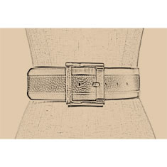 CINTURA IN PELLE CON CORNICE IN PELLE