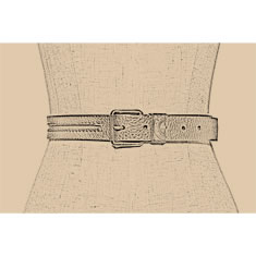 CINTURA IN PELLE CON CORNICE IN PELLE