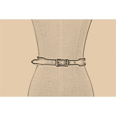 CINTURA IN PELLE CON CORNICE IN PELLE INTRECCIATA