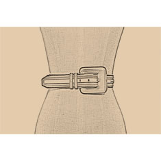 CINTURA IN PELLE CON FIBBIA FASCIATA IN PELLE