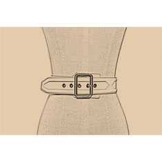 CINTURA IN PELLE CON CORNICE IN PELLE