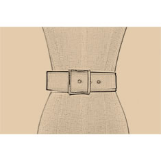 CINTURA CORSETTO IN PELLE CON DOPPIA CUCITURA