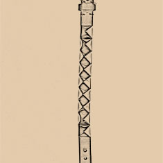 BRACCIALE IN PELLE BORCHIATA