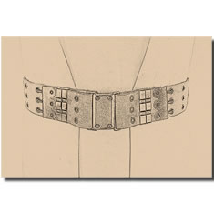 CINTURA IN PELLE CON PASSANTI IN METALLO