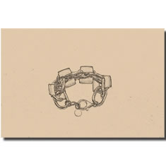 BRACCIALE INTRECCIATO IN CATENA E PELLE