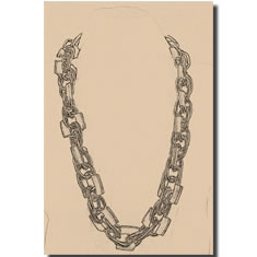 COLLANA IN PELLE E CATENA INTRECCIATI