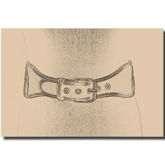 CINTURA CORSETTO IN PELLE CON CORNICE IN PELLE