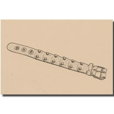 BRACCIALE IN PELLE CON APPEZZATURE IN PELLE